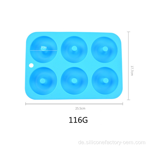 6-Cavity-Donut-Rundscheibenform zum Backen